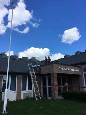 Salvation Army roof renovation in London, Ontario