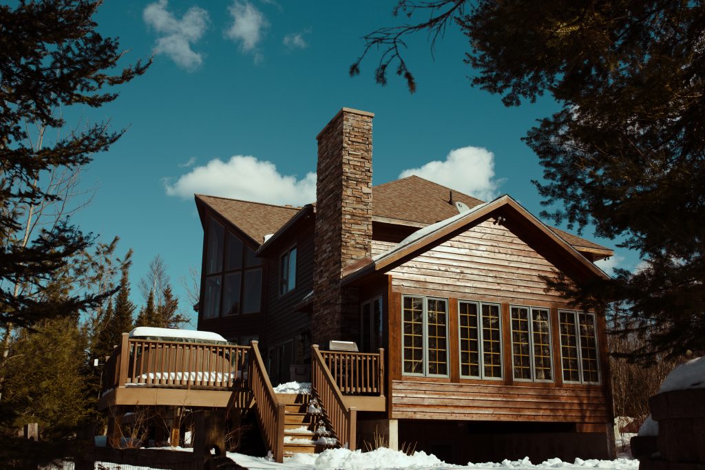 Chimney on London Ontario home repaired by Davidoff Roofing 