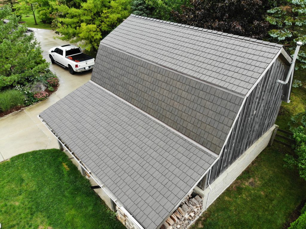 EuroShield composite shingles installed on a roof