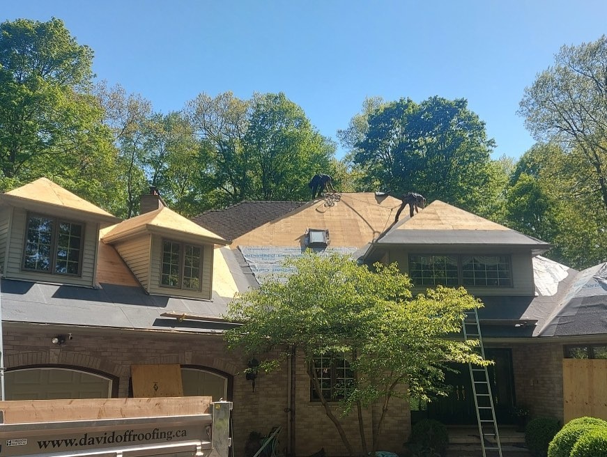 Roof replacement installation