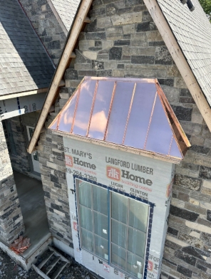 Copper Metal Roof by Davidoff Roofing.