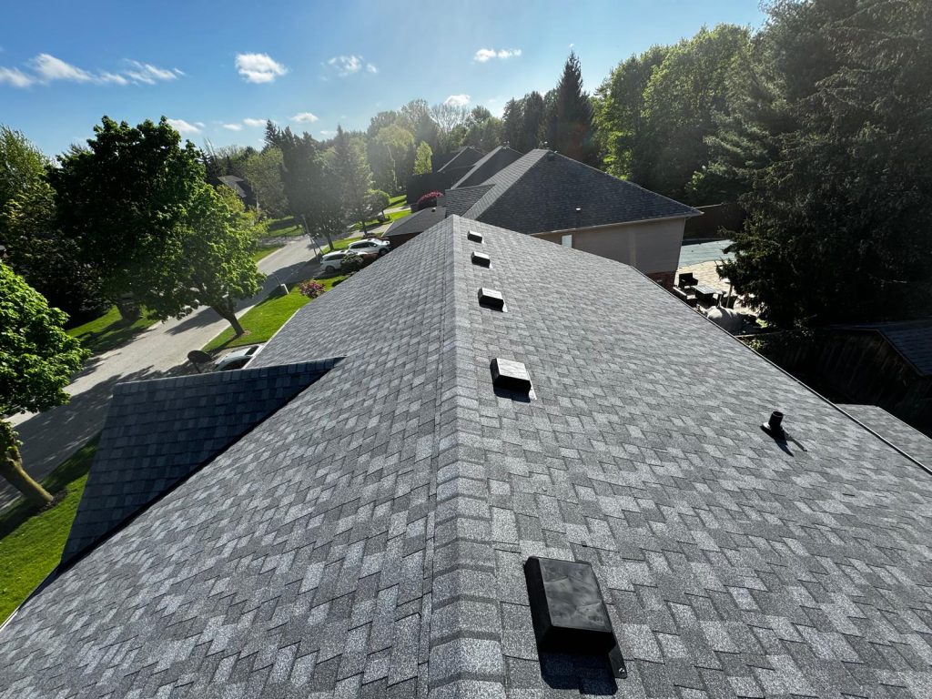 Residential Pewter shingle installation on a London, ON home.